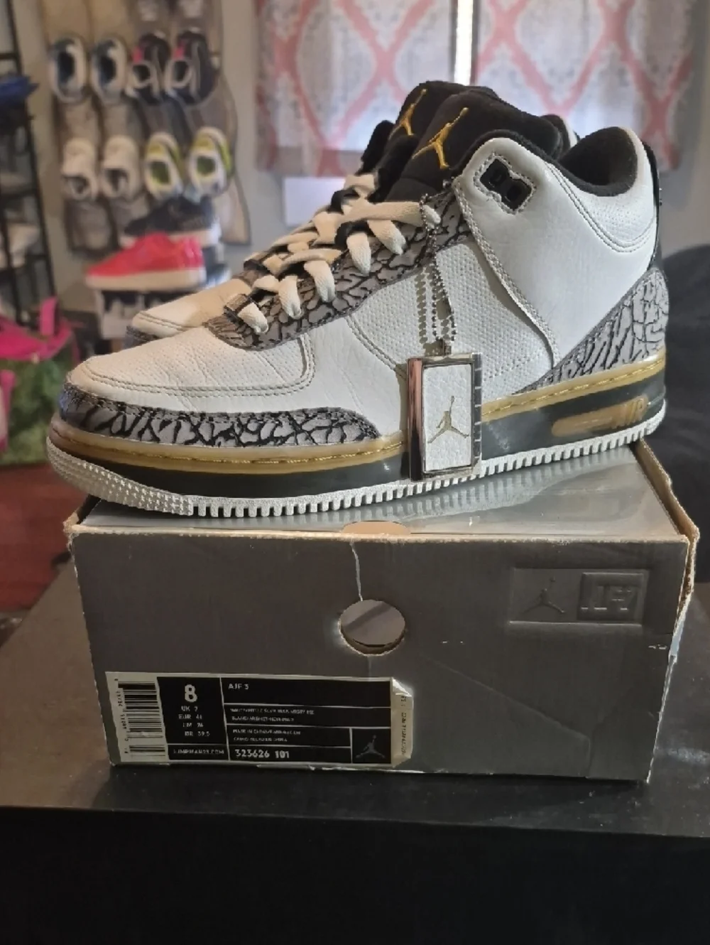 Air Jordan Fusion 3 (AJF 3) 'White Black Varsity Maze' (2008) M8/W9.5 EUC W/BOX